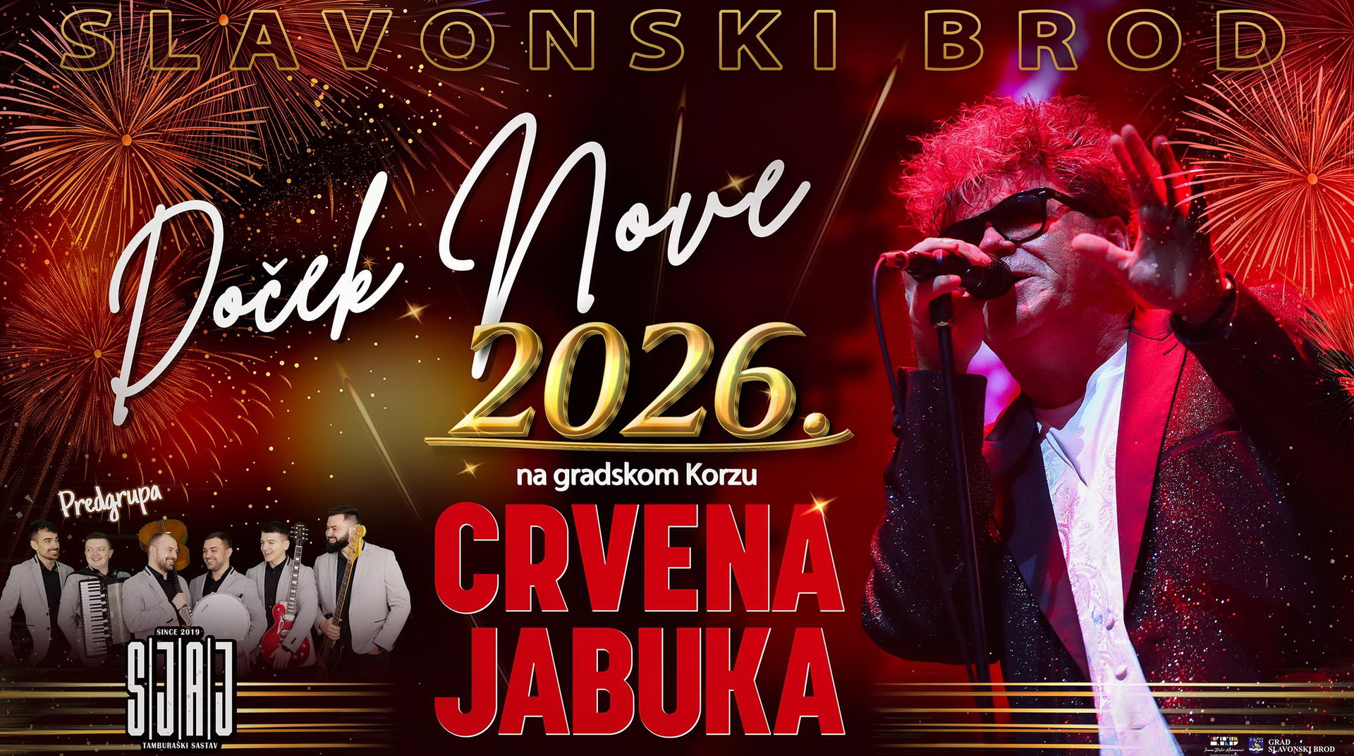 Slavonski Brod uz Crvenu Jabuku ulazi u Novu 2026. godinu