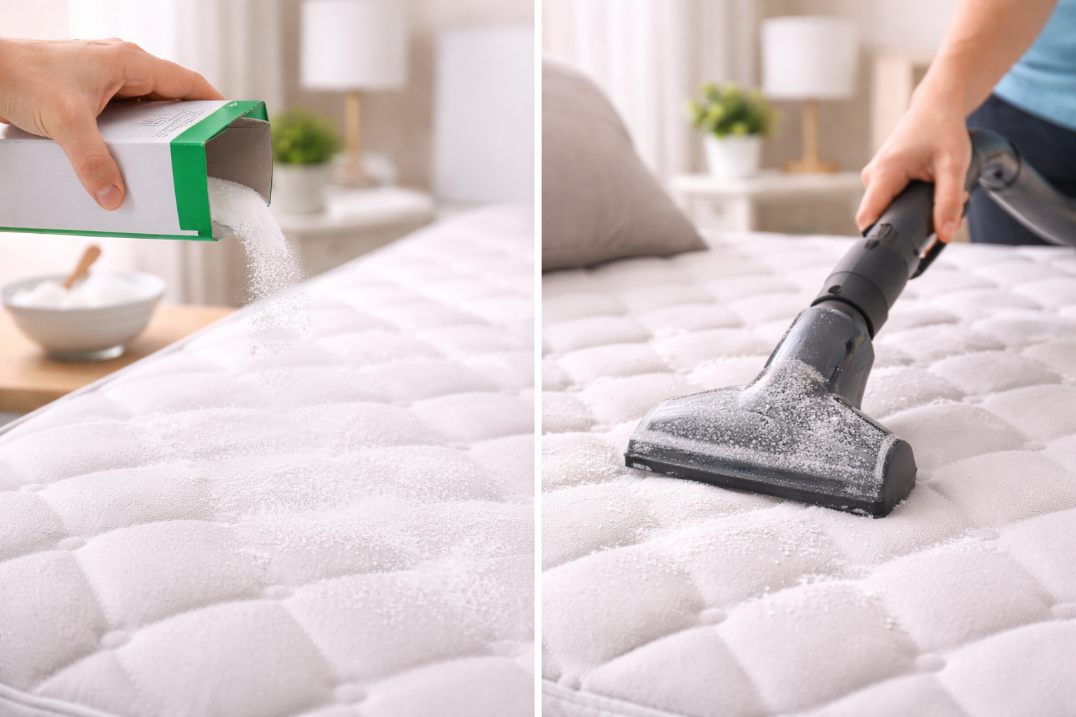 Pospite sodu bikarbonu po madracu i ostavite 30 minuta: Kad vidite što će usisavač izvući, radit ćete ovo svaki mjesec!