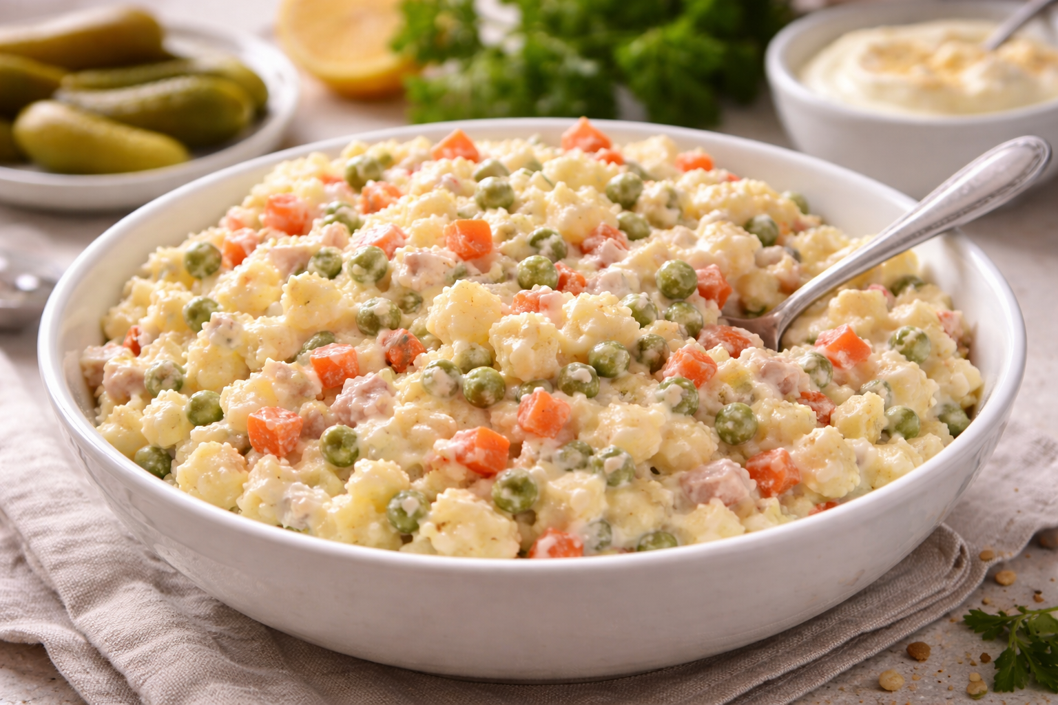 Zašto francuska salata postane vodenasta i kako to spriječiti? Problem nije u majonezi, nego u načinu pripreme...