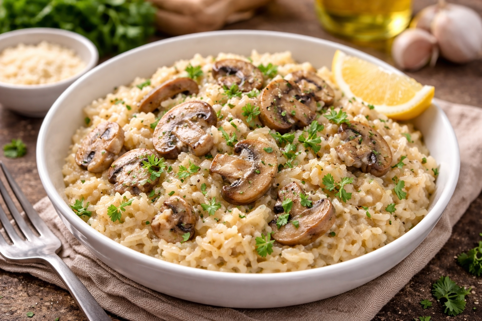 Posna večera gotova za 20 minuta: Isprobajte kremasti rižoto s gljivama, bez vrhnja