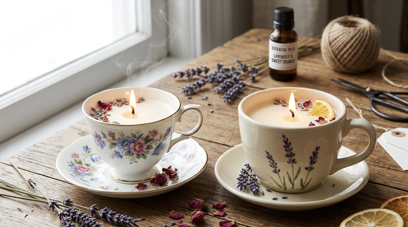 DIY mirisne svijeće u šalici: Personaliziran poklon koji možete napraviti za 15 minuta