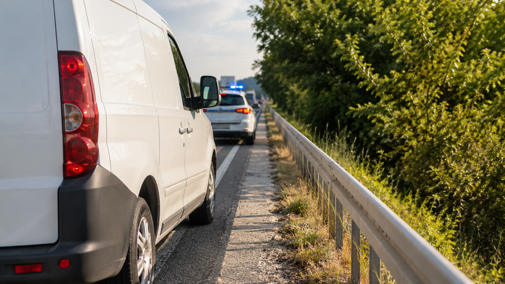 Zaustavljanje kombija na A3 pretvorilo se u potragu: Vozač preskočio ogradu i nestao u raslinju