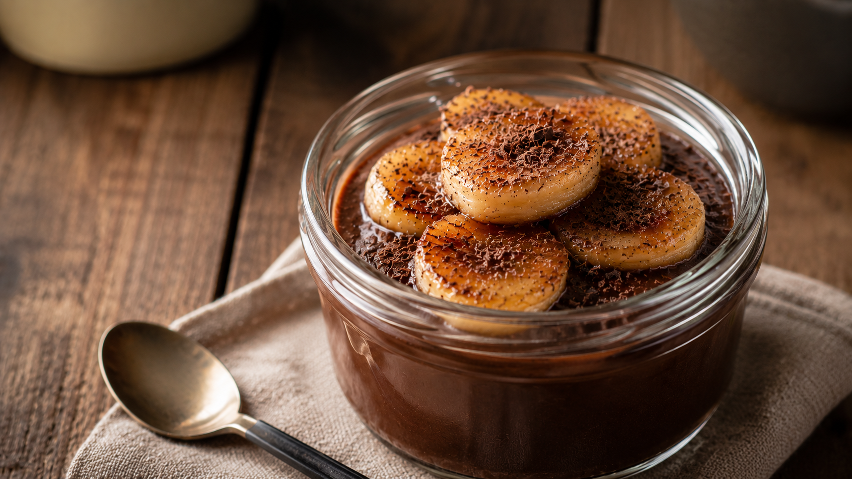 Tko je rekao da desert mora biti sladak da bi bio dobar? Ovaj čokoladni puding s karameliziranim bananama dokazuje suprotno